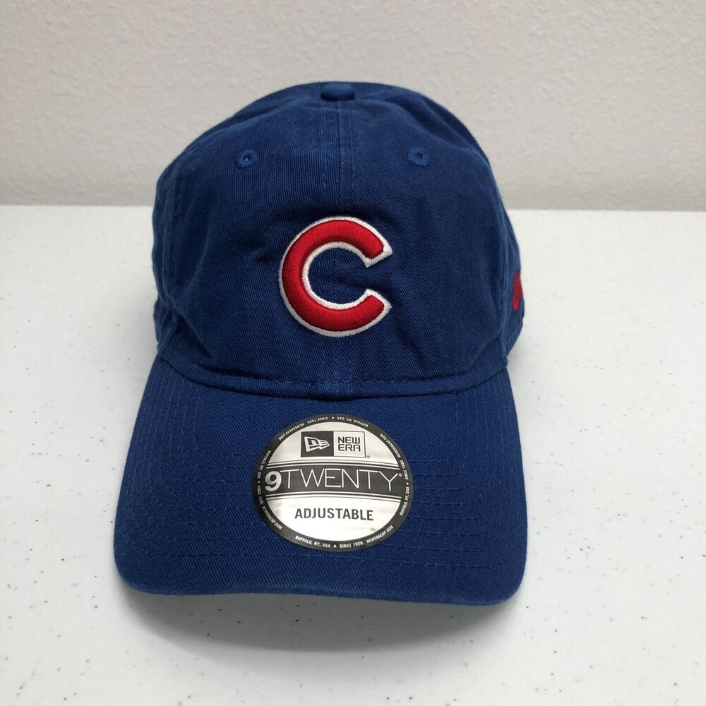 Chicago Cubs Hat Cap Strap Back Mens One Size Blue MLB Baseball New Era 9TWENTY